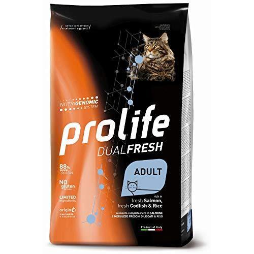 Prolife Dual Fresh per Gatti Adulti con Salmone, Merluzzo e Riso da 1,5 Kg Prolife Dual Fresh per Gatti Adulti con Salmone, Merluzzo e Riso da 1,5 Kg